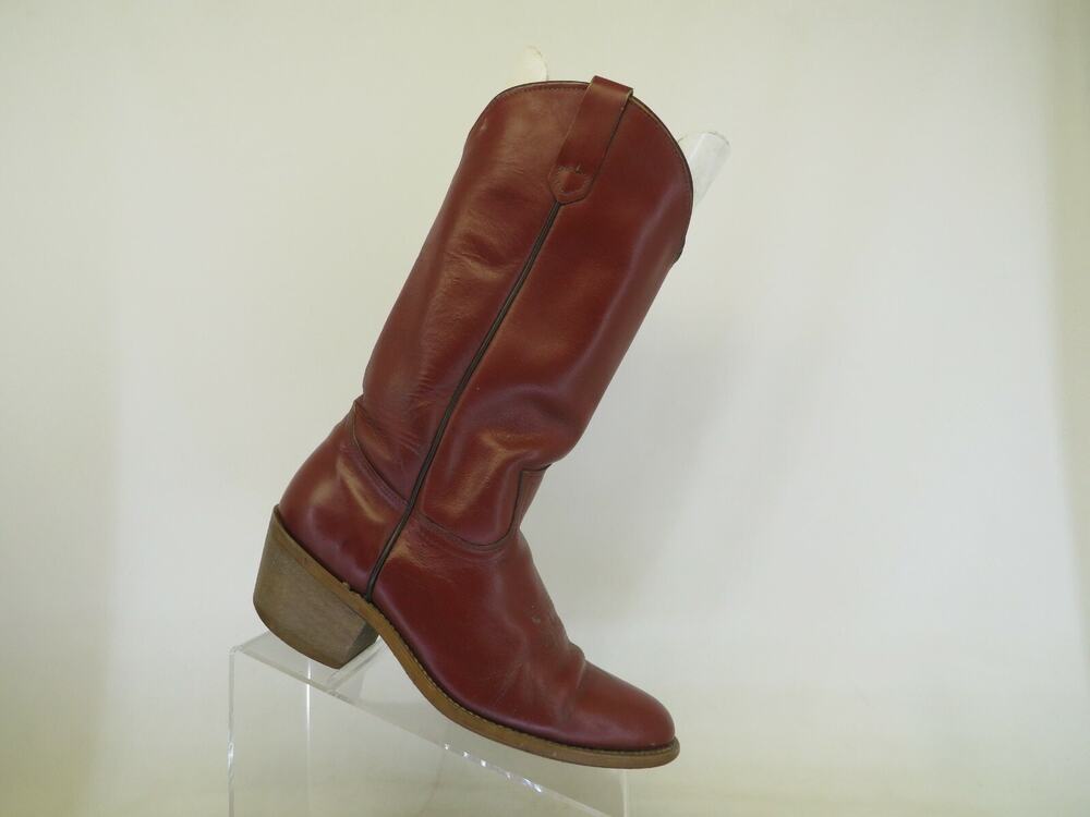 Frye American Classics Marron Leather Western Cowboy Boots Mens Size 8.5 D